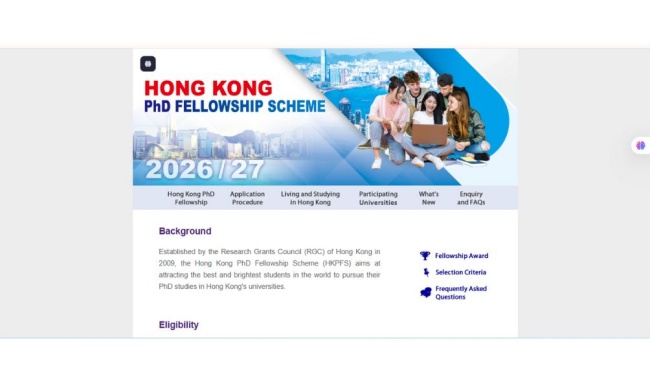 Hong Kong PhD Fellowship 2026-27 – Fully Funded